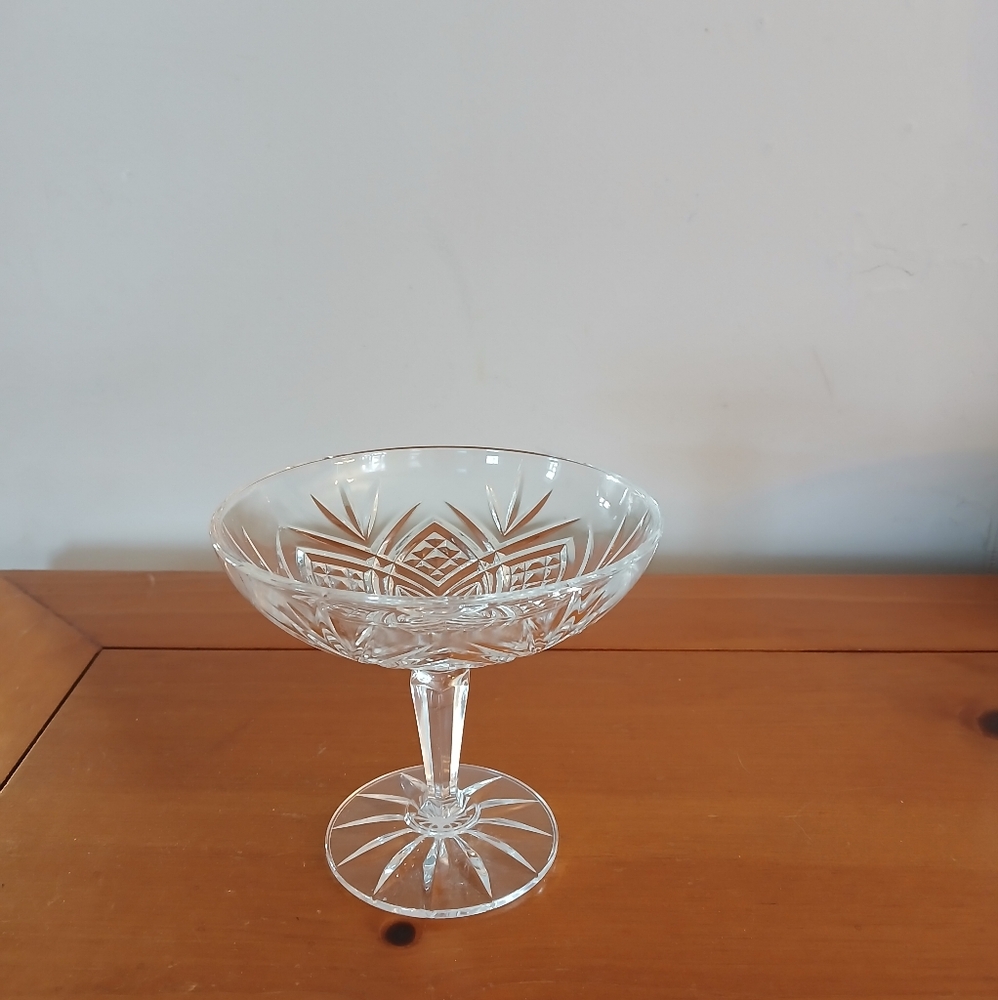 Vintage crystal compote